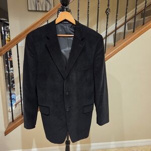 Alfani Corduroy Classic Black Men's Blazer Sports Jacket 44R